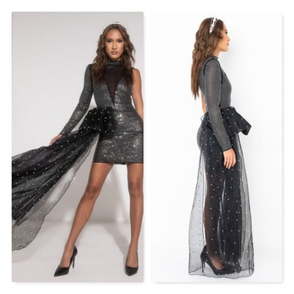 Bandage Drama Tulle Dress - Picture 2 of 3